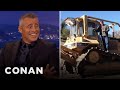 Matt LeBlanc's Ranch Has A Bulldozer  - CONAN on TBS