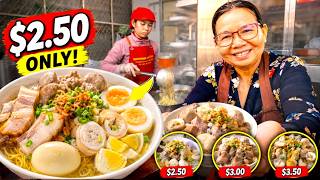 Phnom Penh’s Famous Sunglasses Grandma Noodle Soup 🇰🇭 Only $2.50!