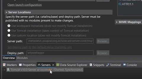 Tomcat Server Locations cannot change (greyed out) FIX