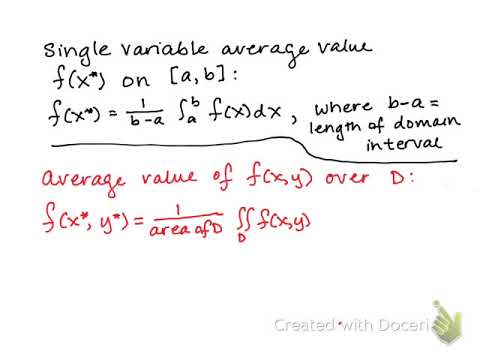 §15.2 Average Value of a Function of 2 Variables - YouTube