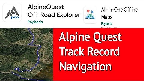 Alpine Quest track record / night navigation help trick