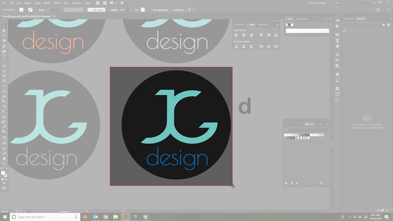 Using the snipping tool to take snapshots of your logos in Illustrator ...