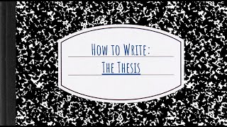 How to Write: The Thesis for the DBQ and LEQ (APUSH Writing)