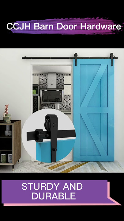 CCJH Sliding Barn Door Stopper for Track, Upgrade Adjustable Spring Barn Door Stoppers 2pcs