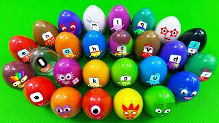 Rainbow SLIME: Finding Numberblocks in Mini Dinosaur Eggs Coloring! Satisfying Slime Video, ASMR