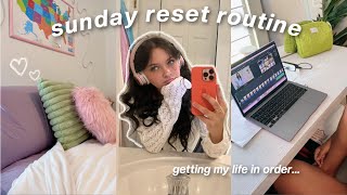 SUNDAY RESET ROUTINE: clean my room, laundry + prep for the new week