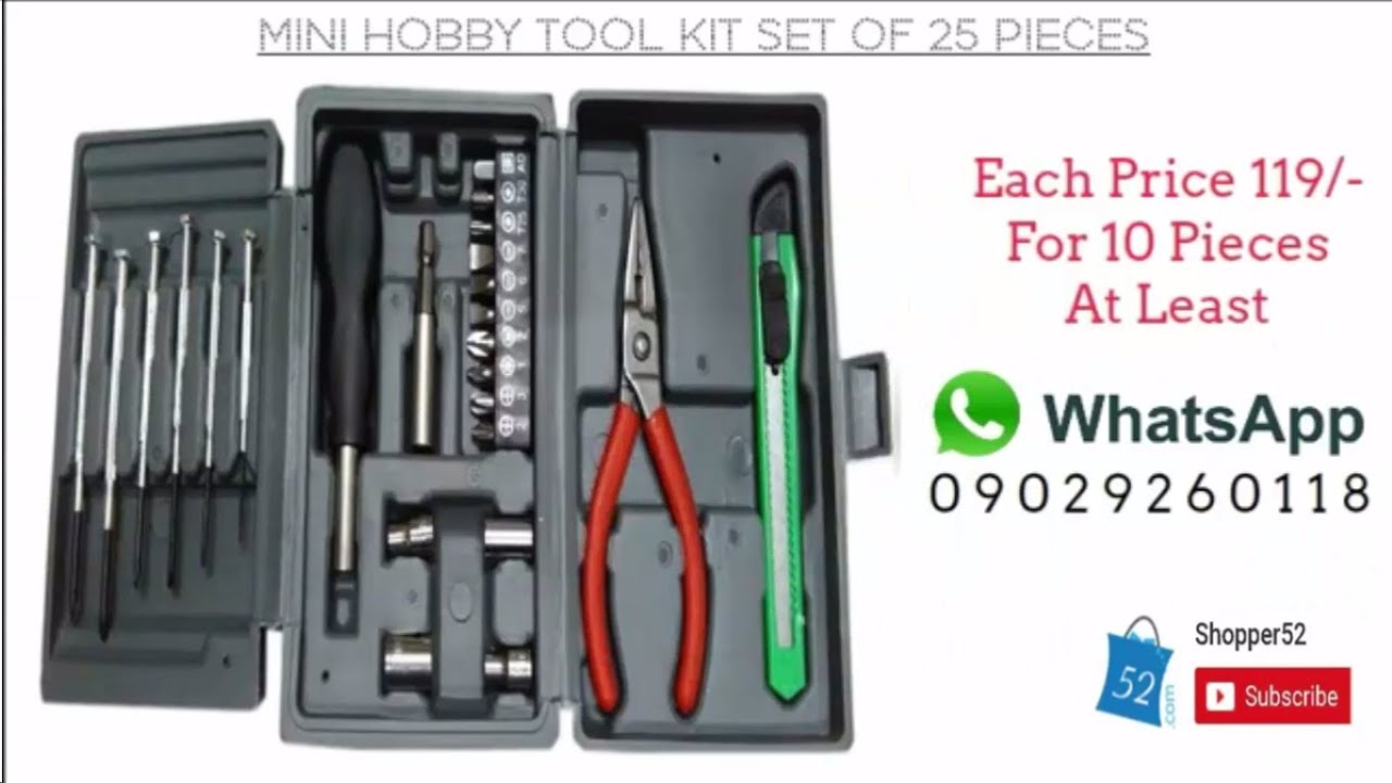Mini Hobby Tool Kit Set Of 25 Pieces YouTube