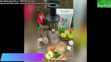 Máy ép chậm Olivo SJ210 - Nước ép cải bó xôi mix dưa leo, cà rốt táo xanh [Công thức dưới mô tả]