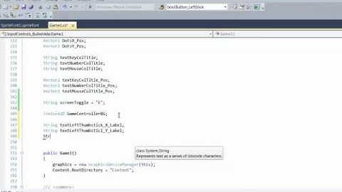 XNA 4 Course I Ch 10 04 Game Controller Variables