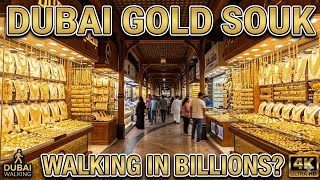Dubai Gold Souk 4K Walk | The World's Most Expensive Market ✨