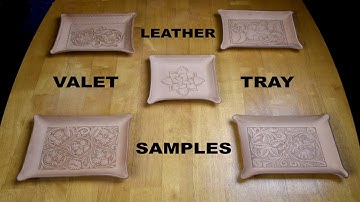 Leather Valet Tray Sheridan Floral Style Tooling