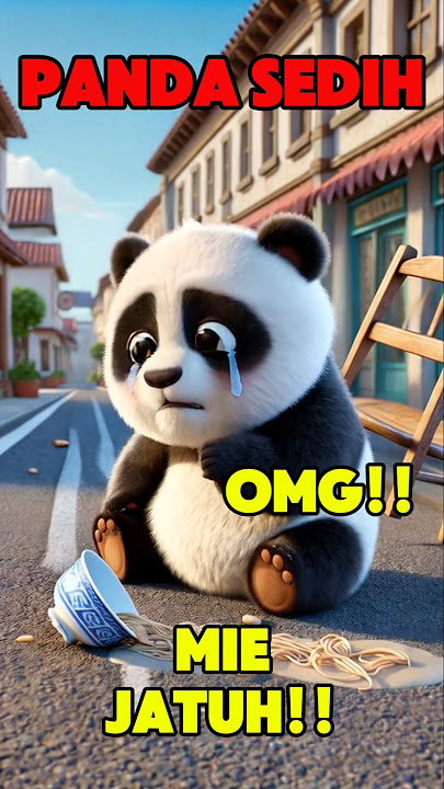 Panda Kecil Sedih Mie-nya Tumpah! 😢🍜 #panda #pandalucu #cute #pandaimut #funny #pandakecil