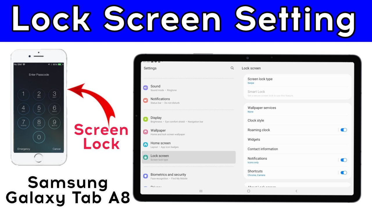 Samsung Galaxy Tab A8 2023 How To Add Lock Screen A Samsung Tab Add
