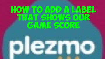 how to add a button that moves here and there on clicking it,add a label that shows the score,Plezmo