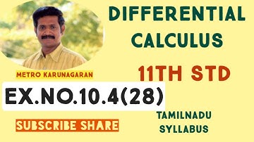 11th Std Maths Ex.10.4(28) If y= (cos^-1x)^2, prove that (1-x^2)y