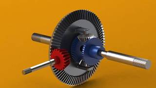 Solidworks tutorial: Differential Gear Train Designing,Assembly and Motion Study