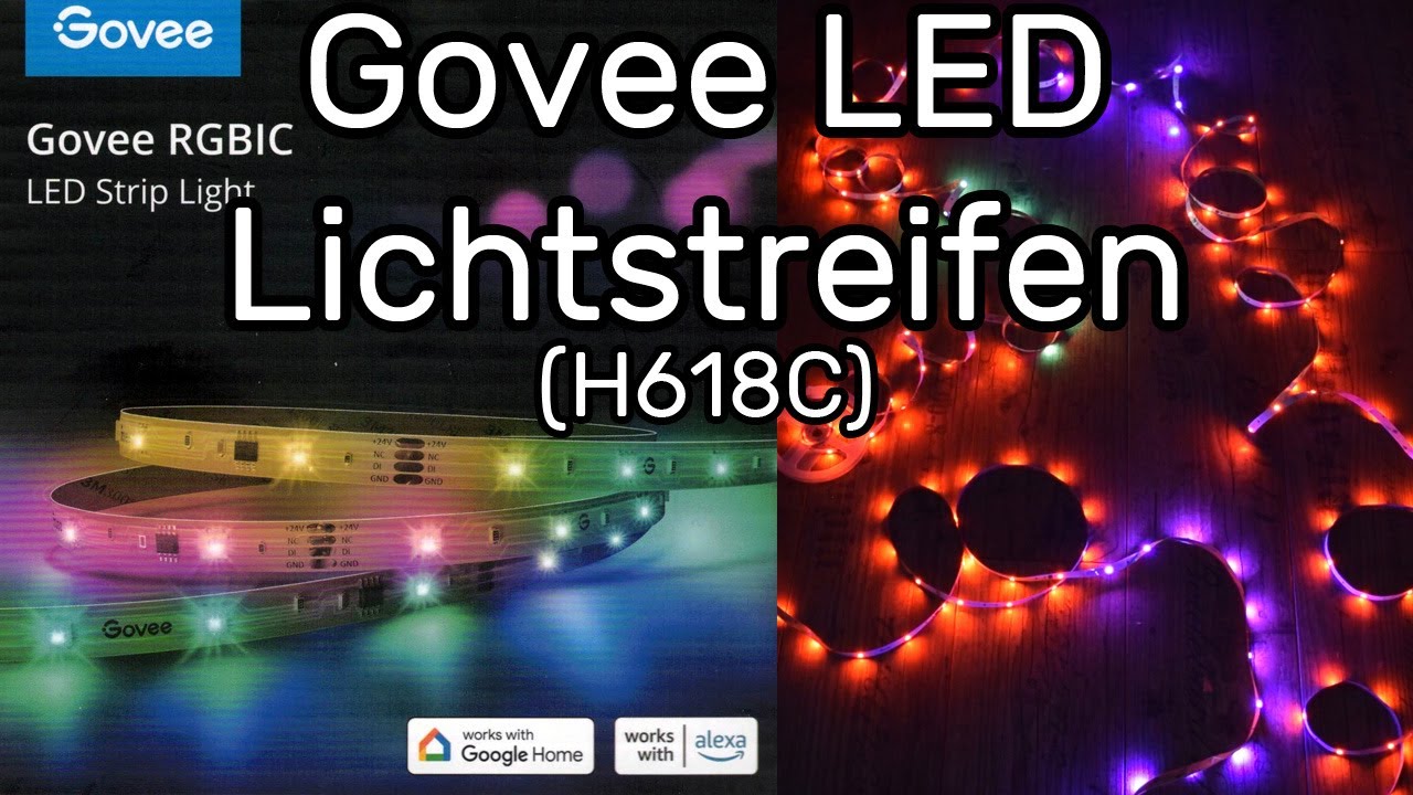 Govee RGBIC Basic Wi-Fi + Bluetooth LED Leuchtstreifen H618C mit der Govee  Home App einrichten 
