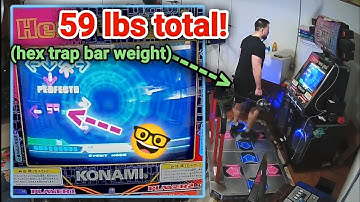 AAA .59 while holding 59lb hex trap bar (because why not!) 😄 / DDRMAX2 AC