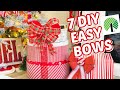 🎄🎀7 DIY DOLLAR TREE EASY BOWS CHRISTMAS CRAFTS 🎄"I Love Christmas"ep 28 Olivia's Romantic Home DIY