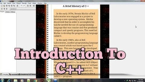 Introduction To C++ || In Urdu/Hindi || C++ Tutorials 2017