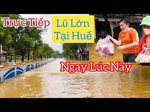 Video Trực Tiếp Lũ Lụt Tại Huế Lúc Này/ Lội Lũ Tại Đường... - youtube