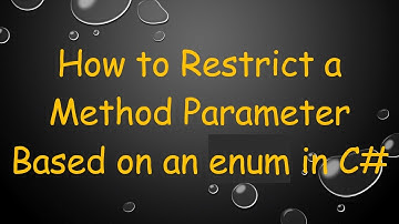 How to Restrict a Method Parameter Based on an enum in C#