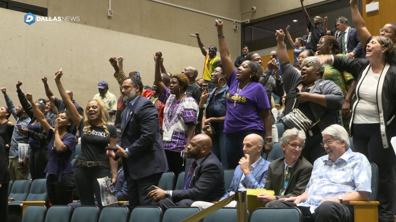 Dallas City Council meeting interrupted by protesters - YouTube