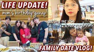 LIFE UPDATE! Getting our VISA &amp; NEW Eyeglasses + MOM&#39;S BIRTHDAY GANAP! | VLOG227 Candy Inoue♥️