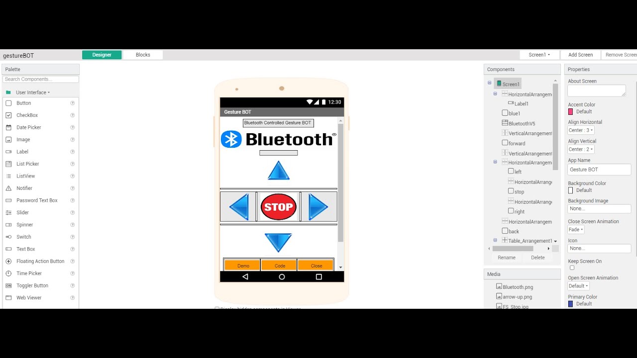 Android controlled GestureBOT using accelerometer - YouTube