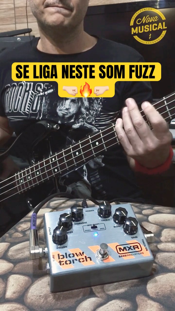 Se liga no som Fuzz do pedal Mxr Blowtorch M-181 contrabaixo