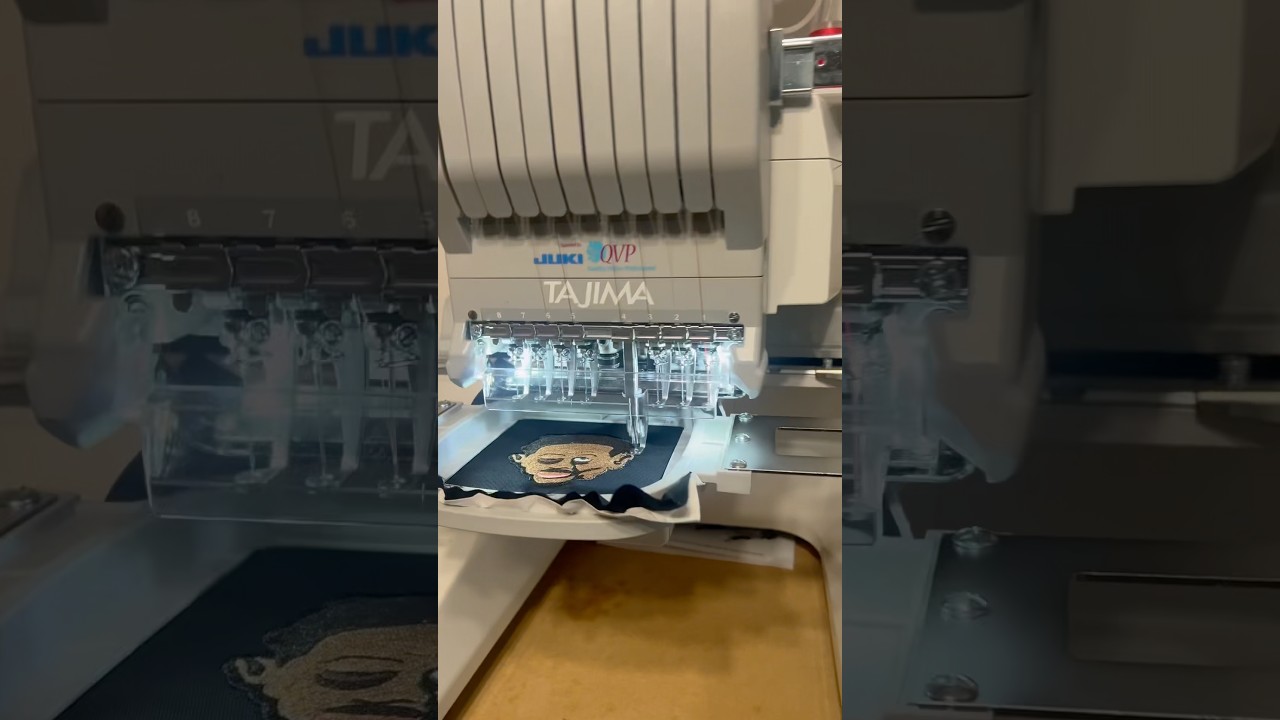 Made the Martin Lump Lump on the new machine! #embroidery #embroiderylover #jukimachine