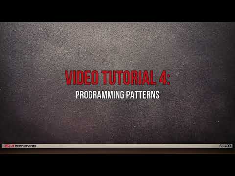 Isla Instruments S2400 Video User Manual - Part 5: Programming Patterns