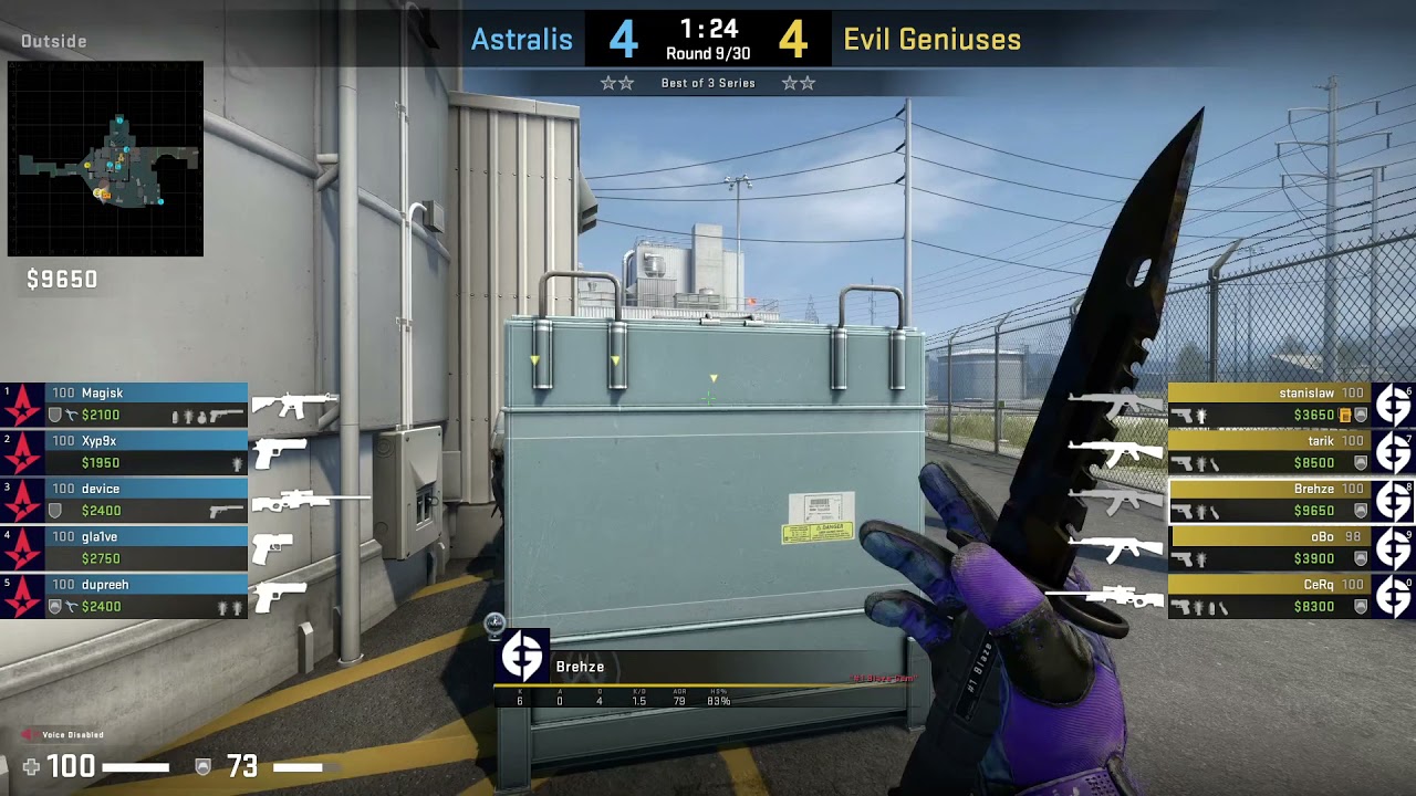 CSGO POV EG.brehze vs. Astralis @nuke - 30 kills