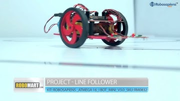 Working of Line Follower Robot base on ATMEGA 16 IBOT Mini V3.0
