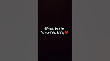 5 Free AI Tools for Youtube Video Editing #youtube #videoediting #aivoiceover #youtubeshorts #viral