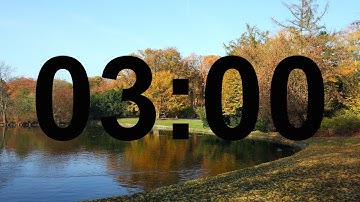 3 Minute Autumn Timer with Relaxing Piano Music and Alarm.