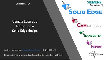 Using a Logo as a feature on a Solid Edge Model