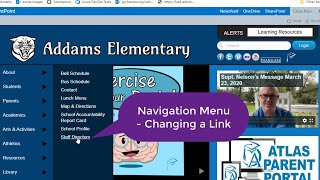 Navigation Menu - Changing a Link