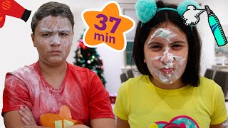  Brincadeiras de irmãos com Maria Clara e JP - Compilado de histórias engraçadas 