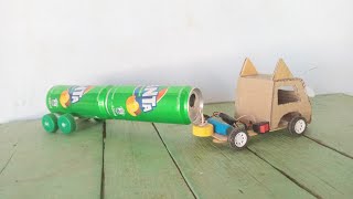 How to make a container truck from fanta cans#veth chhay