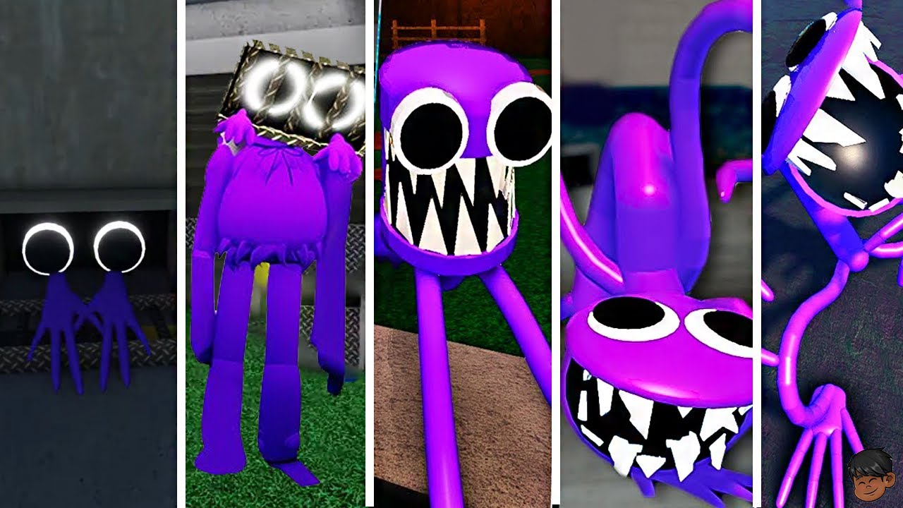 Rainbow Friends Roblox - PURPLE Jumpscare in SLOW MOTION - Purple in the  vent 