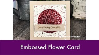 Wood embossed foil card