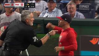 Phillies Runner Tries to Draw Obstruction Call - Butera Ejected