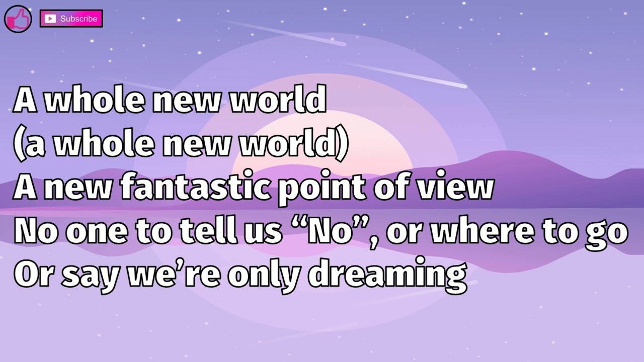 A Whole New World Lyrics - YouTube