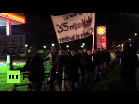 ნიდერლანდებში ლტოლვილთა ბანაკის მშენებლობა აქციით გააპროტესტეს