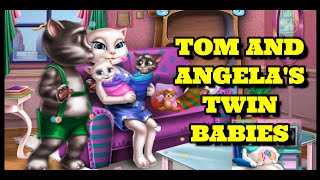 Juego de bebes gemelos de Talking Tom y Angela | Hoy nacen los bebes traviesos de Tom | Nuevo juego