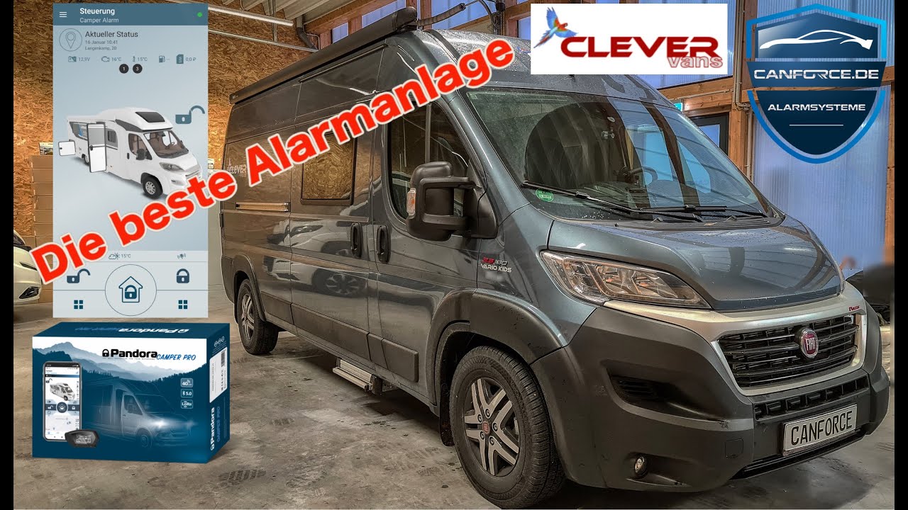 Clever Van 21 Vario Kids 600 Die Beste Wohnmobil Alarmanlage Fur Kastenwagen Pandora Camper Youtube