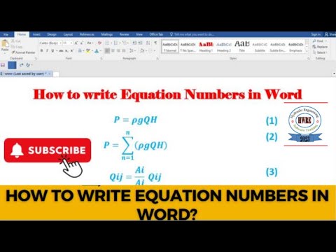 how to equations  Number in the word