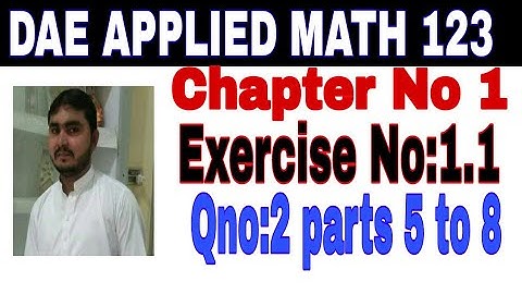 DAE math 123 1st year || applied mathematics 123 || chapter no 1 || Exercise no 1.1 || question no 2