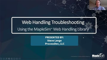 Web Handling Troubleshooting Using MapleSim Web Handling Library